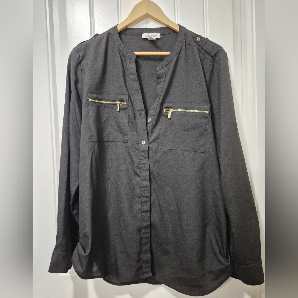 Womens Calvin Klein Blouse Size Large